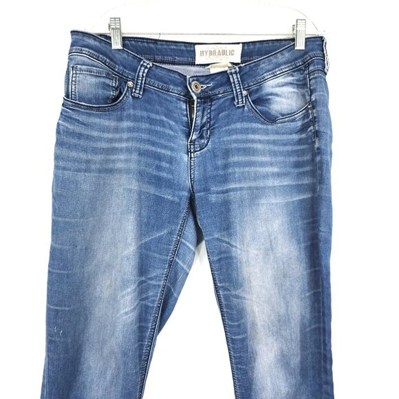 Hydraulic Nolita Microboot Flap POckets LOw Rise Y2K 90s Denim Jeans - Picture 3 of 8